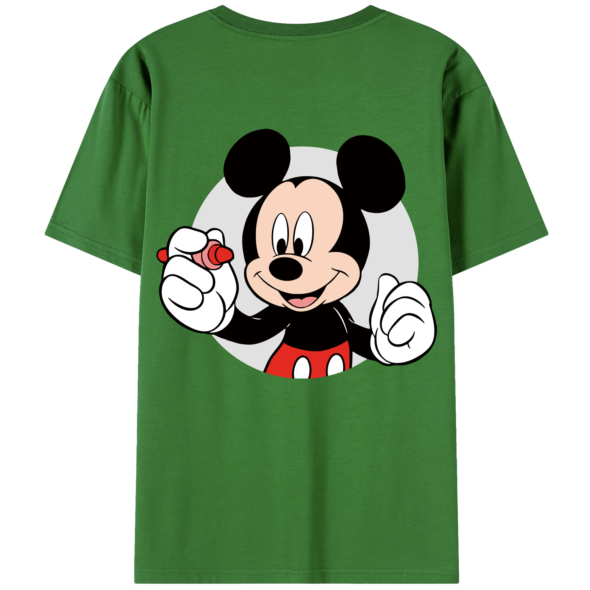 （画像用） ミッキーマウス Mickey Mouse レディース半袖Tシャツ(バックプリント)
